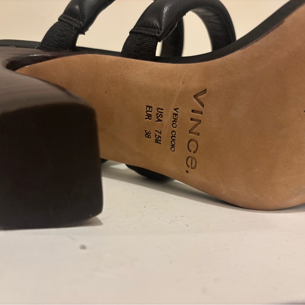 Vince Black Strappy Heels for Women - Picture 4 of 6